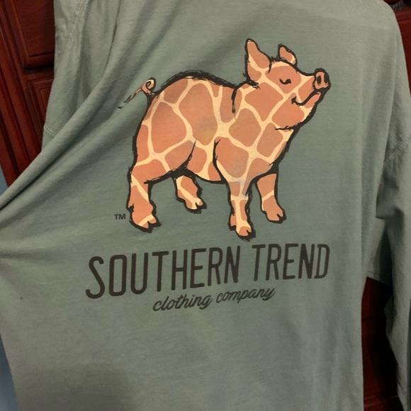 Tops - Southern trend olive green long sleeve shirt